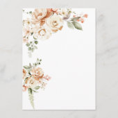 Neutrale Bloemen Huwelijk Dank u Plaats Kaart (Achterkant)