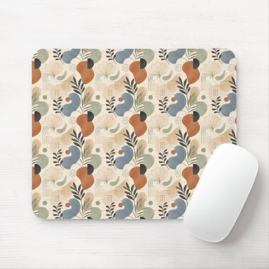 Neutrale Boho Abstracte Muismat (Met muis)