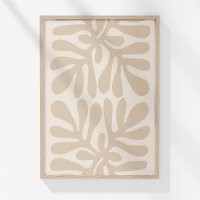 Neutrale Boho Botanische Abstracte Muur Kunst Prin