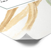 Neutrale Boho botanische bruiloft zitgrafiek Poster (Hoek)