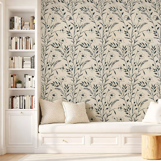 Neutrale Boho Botanische Stijl Behang