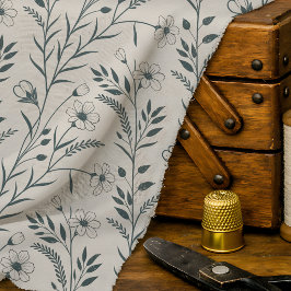 Neutrale Boho Botanische  Stof