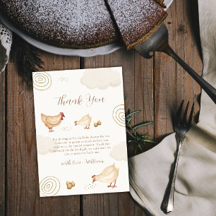 Neutrale Boho Chick Komt Eerder Baby Shower Bedankkaart