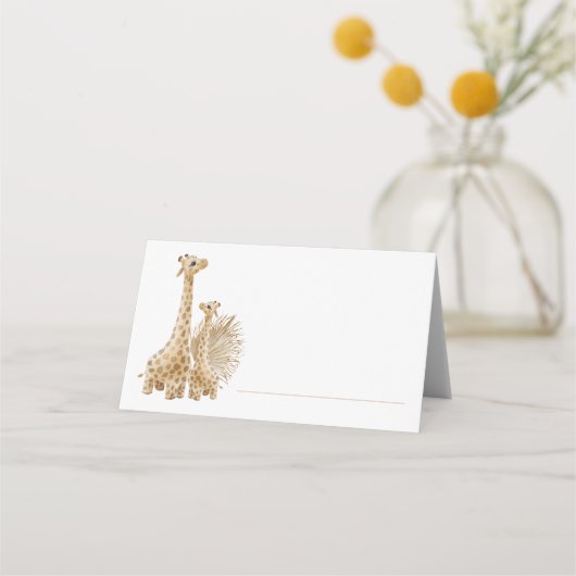 Neutrale Boho Pampas Grass Giraffe (Voorkant)