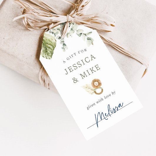 Neutrale Boho Safari Baby shower Display Shower Cadeaulabel