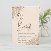 Neutrale Boho Uitnodiging voor Geslacht bekendmaki (Staand voorkant)