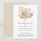 Neutrale Boho we kunnen het Baby shower afwachten Kaart (Voorkant / Achterkant)