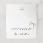 Neutrale Boog Buffet Label Beige Bruidsfeest (Buitenkant ongevouwen)