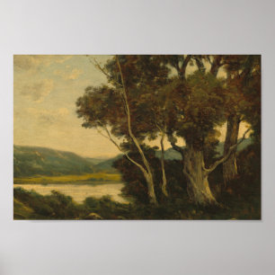  neutrale bosdonkere academie esthetische kunst poster