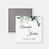 Neutrale botanische bruiloft Magnet Magneet (Voorkant / Achterkant)