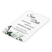 Neutrale botanische bruiloft Opslaan Datum magneet (Linkerzijde)