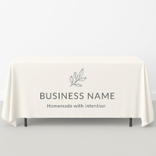 Neutrale Botanische Logo Weergave Minimalistisch Tafelkleed