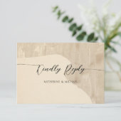 Neutrale bruiloft RSVP kaartje (Staand voorkant)