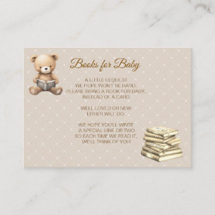 Neutrale Bruine Teddydbeer - Boeken voor Baby Informatiekaartje