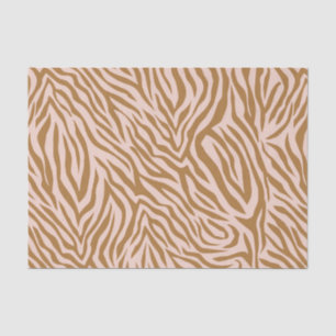 Neutrale Bruine Zebra Dier Streep Decoupage Tissuepapier