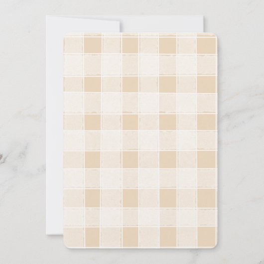 Neutrale Campings Baby Shower Uitnodiging (Achterkant)