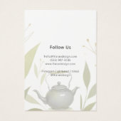 Neutrale Chic Foliage Ketel Kunstwerk Kaart (Achterkant)