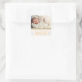 Neutrale Dank U Sticker met de foto van uw baby (Tas)