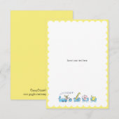 Neutrale diertraining | Invoegen Baby shower Retro Informatiekaartje (Voorkant / Achterkant)