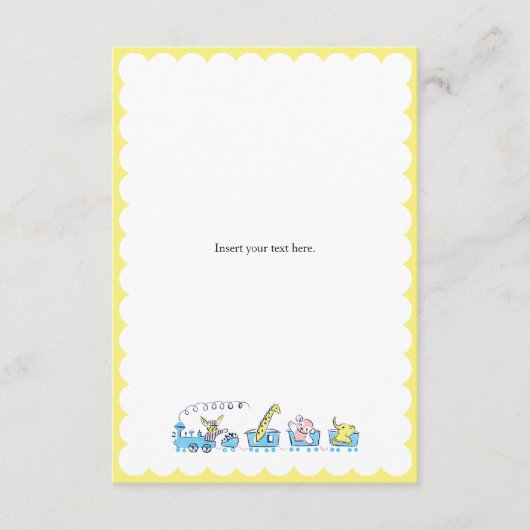 Neutrale diertraining | Invoegen Baby shower Retro Informatiekaartje (Voorkant)