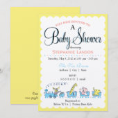 Neutrale diertraining | Retro-Baby shower Kaart (Voorkant / Achterkant)