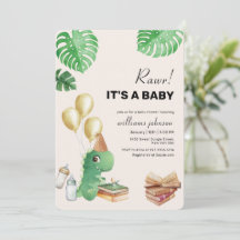 Neutrale Dinosaur Verhaalboek Ballon Baby Shower