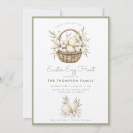 Neutrale Easter Egg Hunt uitnodiging