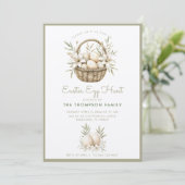 Neutrale Easter Egg Hunt uitnodiging (Staand voorkant)