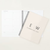 Neutrale Elegante Moderne Minimalistische Monogram Planner (Display)