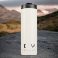 Neutrale Elegante Moderne Minimalistische Monogram