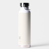Neutrale Elegante Moderne Minimalistische Monogram Waterfles (Links)
