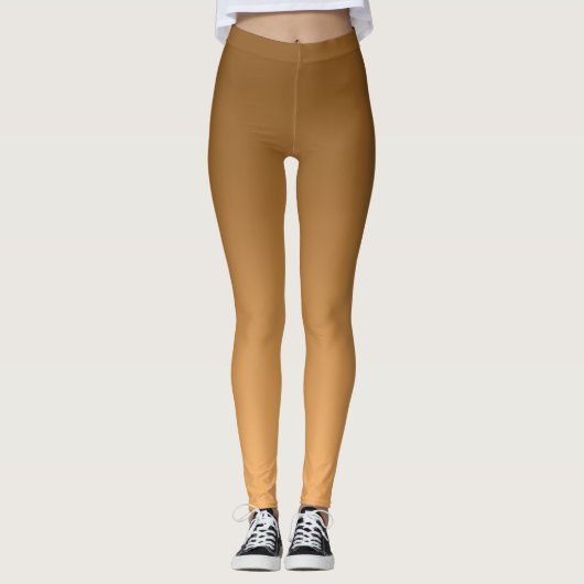 Neutrale en vlakke gradiënt Golden Leggings (Voorkant)