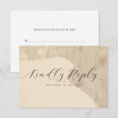 Neutrale esthetiek RSVP kaartje (Voorkant / Achterkant)