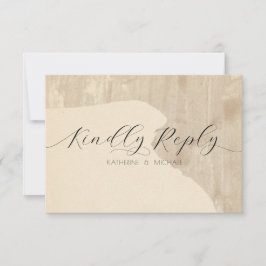 Neutrale esthetiek RSVP kaartje