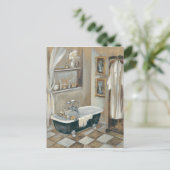 Neutrale Franse badkamer Briefkaart (Staand voorkant)