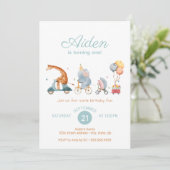 Neutrale geboorte van de dierentuin bij Cute Anima Kaart (Staand voorkant)