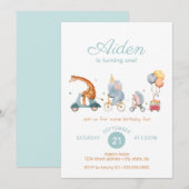 Neutrale geboorte van de dierentuin bij Cute Anima Kaart (Voorkant / Achterkant)