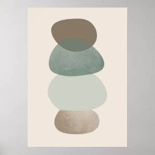 Neutrale Geometrie Eenvoudige Boho Tekeningen Boho Poster