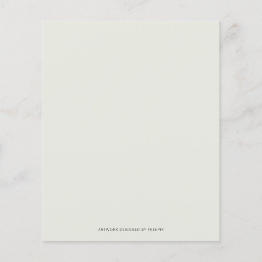 Neutrale geometrische budgetuitnodiging Baby showe (Achterkant)