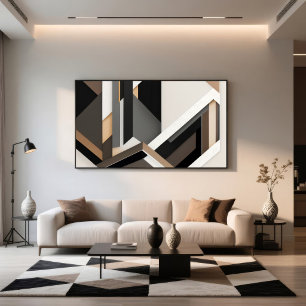 Neutrale geometrische lagen 3D Poster