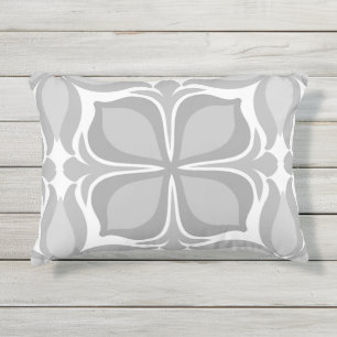 Neutrale geometrische tegels buitenkussen