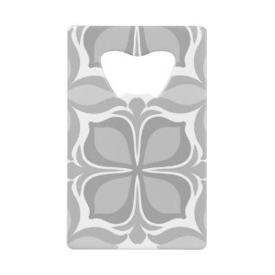 Neutrale geometrische tegels kredietkaart flessenopener