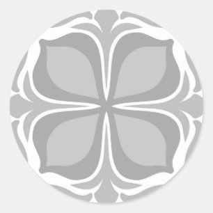 Neutrale geometrische tegels ronde sticker