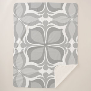 Neutrale geometrische tegels sherpa deken