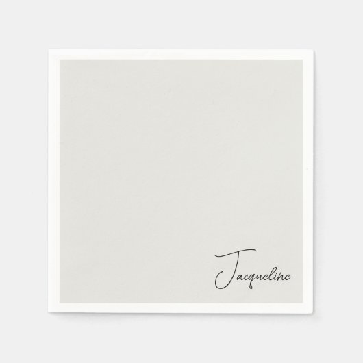 Neutrale gepersonaliseerde scriptnaam Douche Cockt Servet (Voorkant)