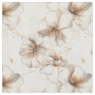 Neutrale getinte bloemen stof