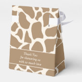 Neutrale Giraffe Baby shower Vierbox Bedankdoosjes