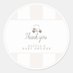 Neutrale golfkar cadeau sticker
