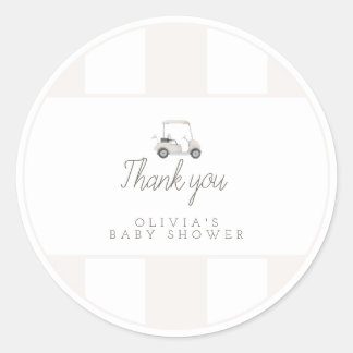 Neutrale golfkar cadeau sticker