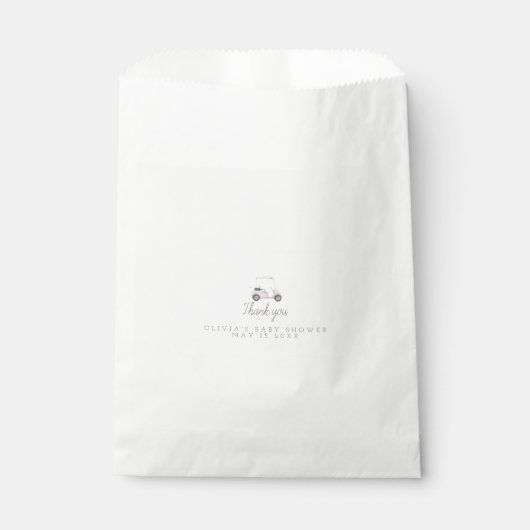 Neutrale golfkar voorkeurstas bedankzakje (Voorkant)